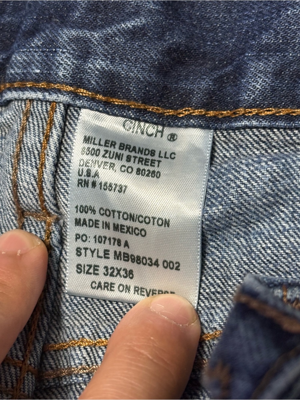 Cinch Men’s Western Boot Cut Jeans 32x36 - Picture 4 of 4